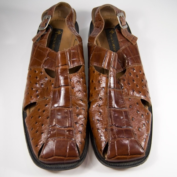 stacy adams leather fisherman sandals